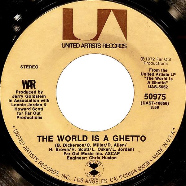 7inch Record WAR - The World Is A Ghetto / Four Corner 50975 United Artists 1972 US Soul/Funk Used
7inch Record WAR - The World Is A Ghetto / Four Corner 50975 United Artists 1972 US Soul/Funk Used