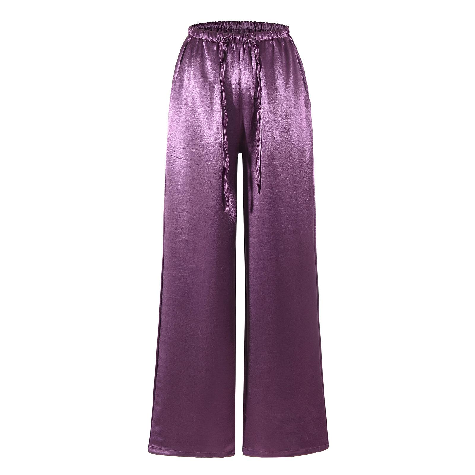 Women s Satin Elastic Waist Wide Leg Pants Lounge Pajama Bottoms L фіолетовий
Women s Satin Elastic Waist Wide Leg Pants Lounge Pajama Bottoms L фіолетовий