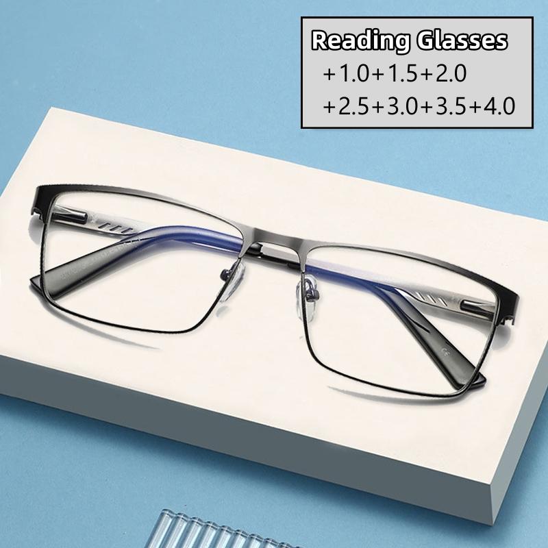 Men Square Metal Large Frame Reading Glasses Fashion Luxury Presbyopia Eyeglasses for Women Unisex Vintage Far Sight Eyewear
Men Square Metal Large Frame Reading Glasses Fashion Luxury Presbyopia Eyeglasses for Women Unisex Vintage Far Sight Eyewear