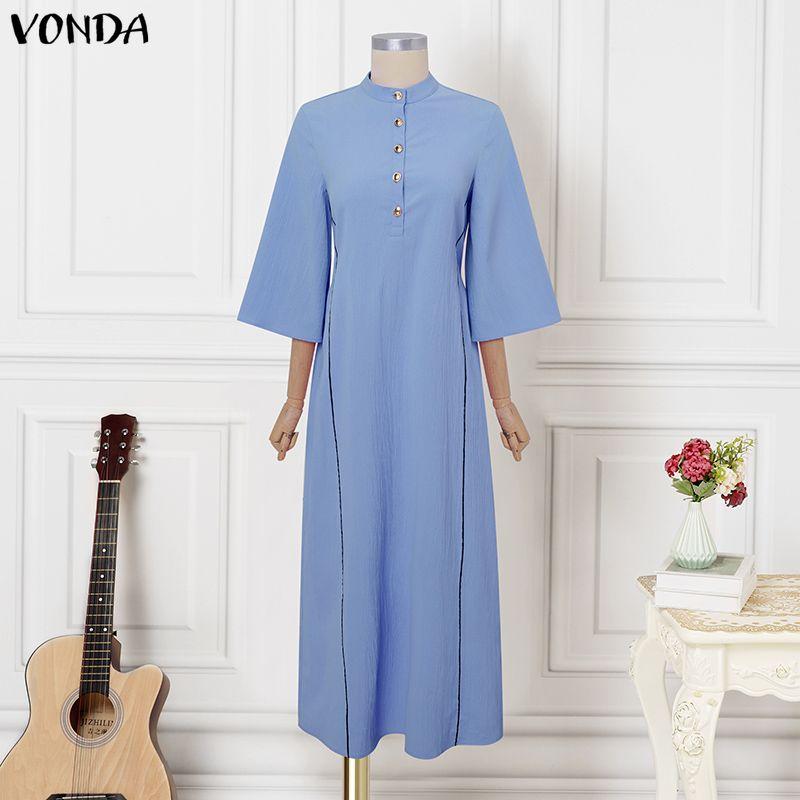 VONDA Elegant Women Batwing Sleeve Belt Waist Casual Loose Maxi Dress 2XL
VONDA Elegant Women Batwing Sleeve Belt Waist Casual Loose Maxi Dress 2XL
