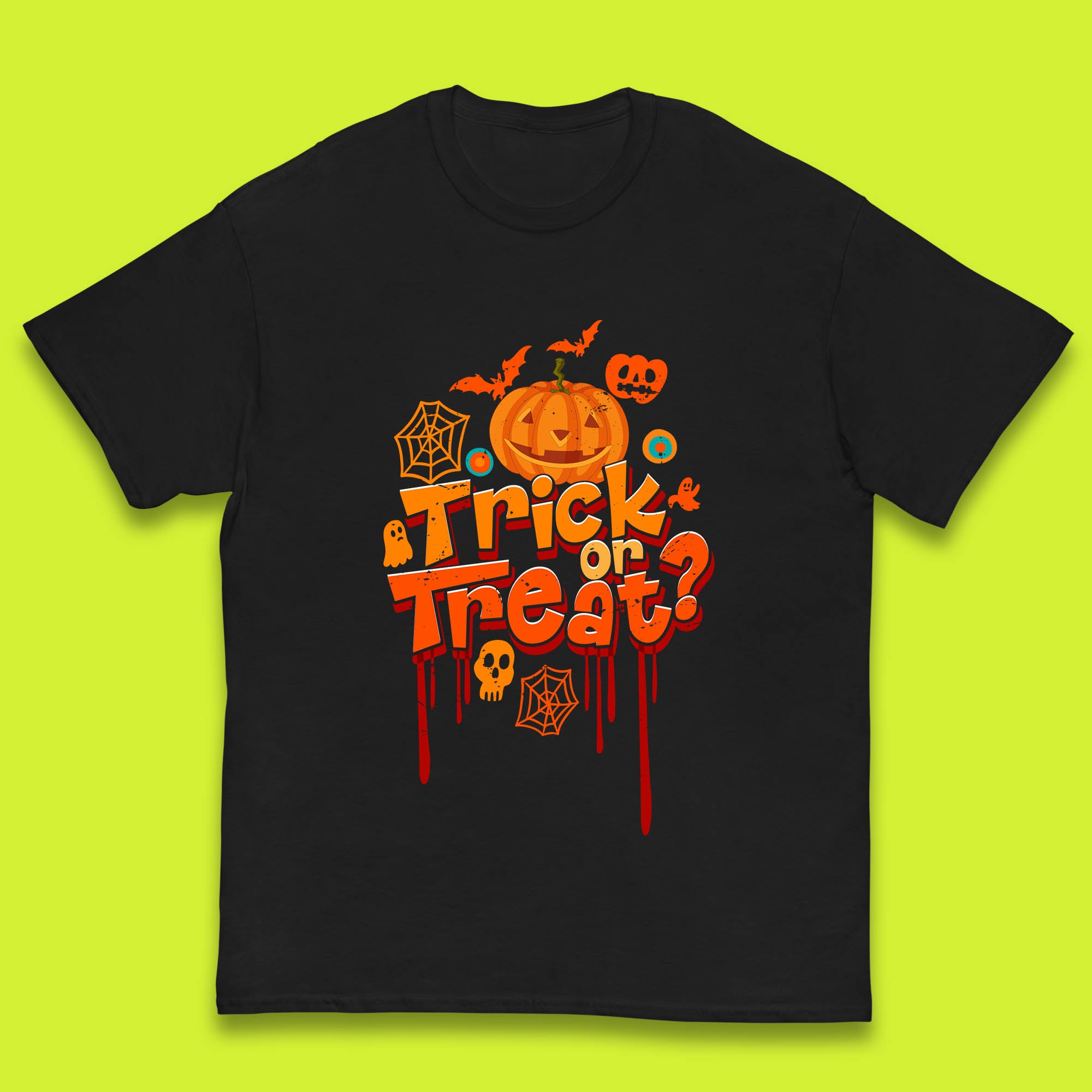 Trick Or Treat Halloween Pumpkin Blood Dripping Horror Scary Spooky Season Kids T Shirt 110
Trick Or Treat Halloween Pumpkin Blood Dripping Horror Scary Spooky Season Kids T Shirt 110