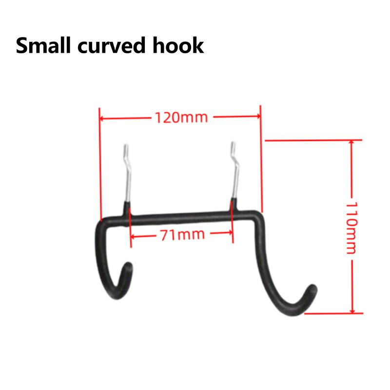Черные крючки для перфорированной доски Сверхпрочный держатель для электроинструментов Многофункциональный настенный держатель Крюк для электродрели Органайзер для инструментов на стену