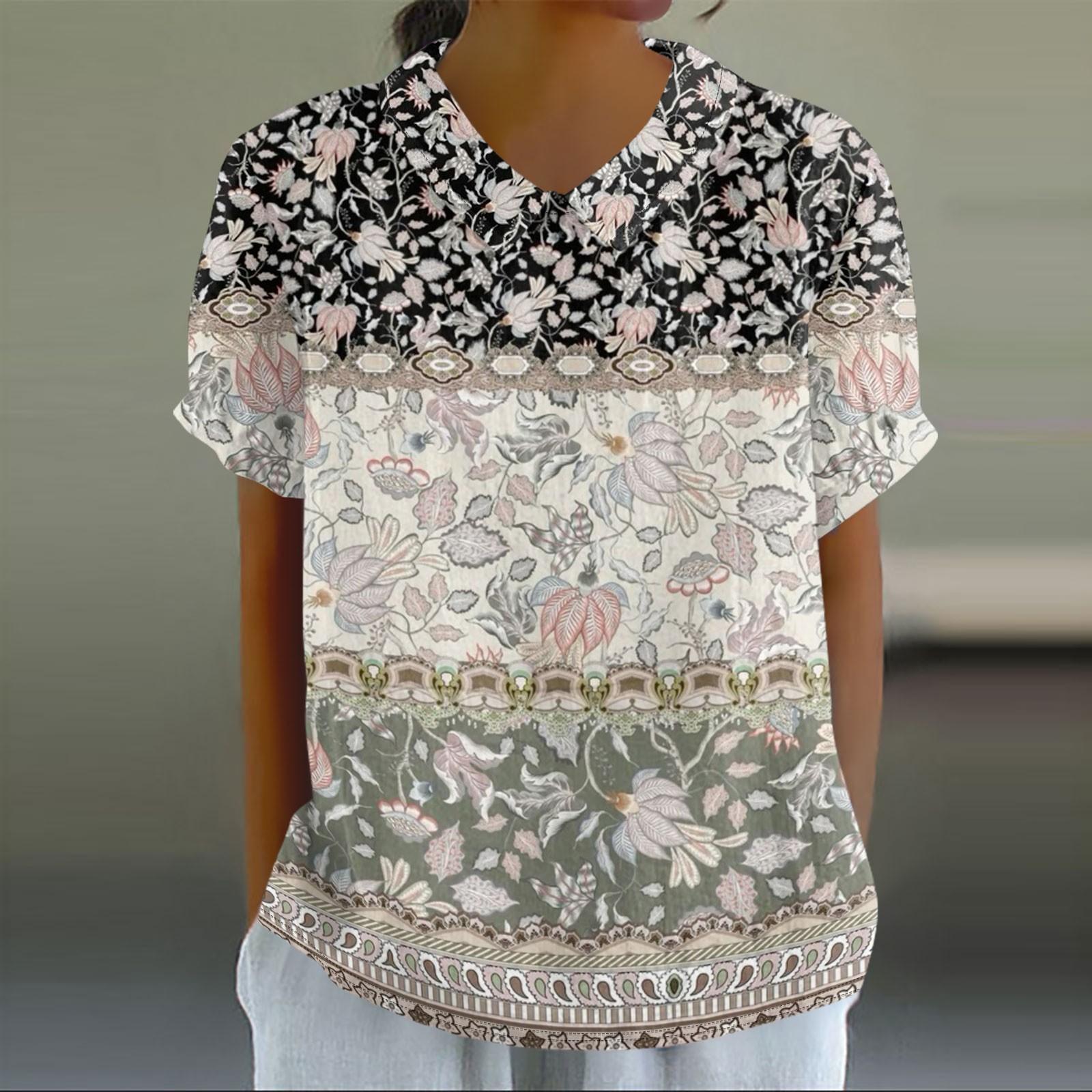 Женская повседневная футболка-пуловер с короткими рукавами и лоскутным принтом в стиле пэчворк M светло-серый
Женская повседневная футболка-пуловер с короткими рукавами и лоскутным принтом в стиле пэчворк M светло-серый