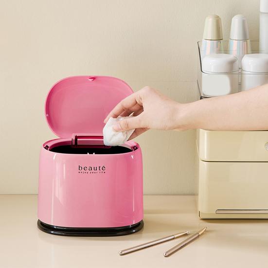 Desktop Trash Can with Press-Type Cover Large Capacity Wide Opening Waterproof Toilet Dustbin Wastebasket рожевий
Desktop Trash Can with Press-Type Cover Large Capacity Wide Opening Waterproof Toilet Dustbin Wastebasket рожевий