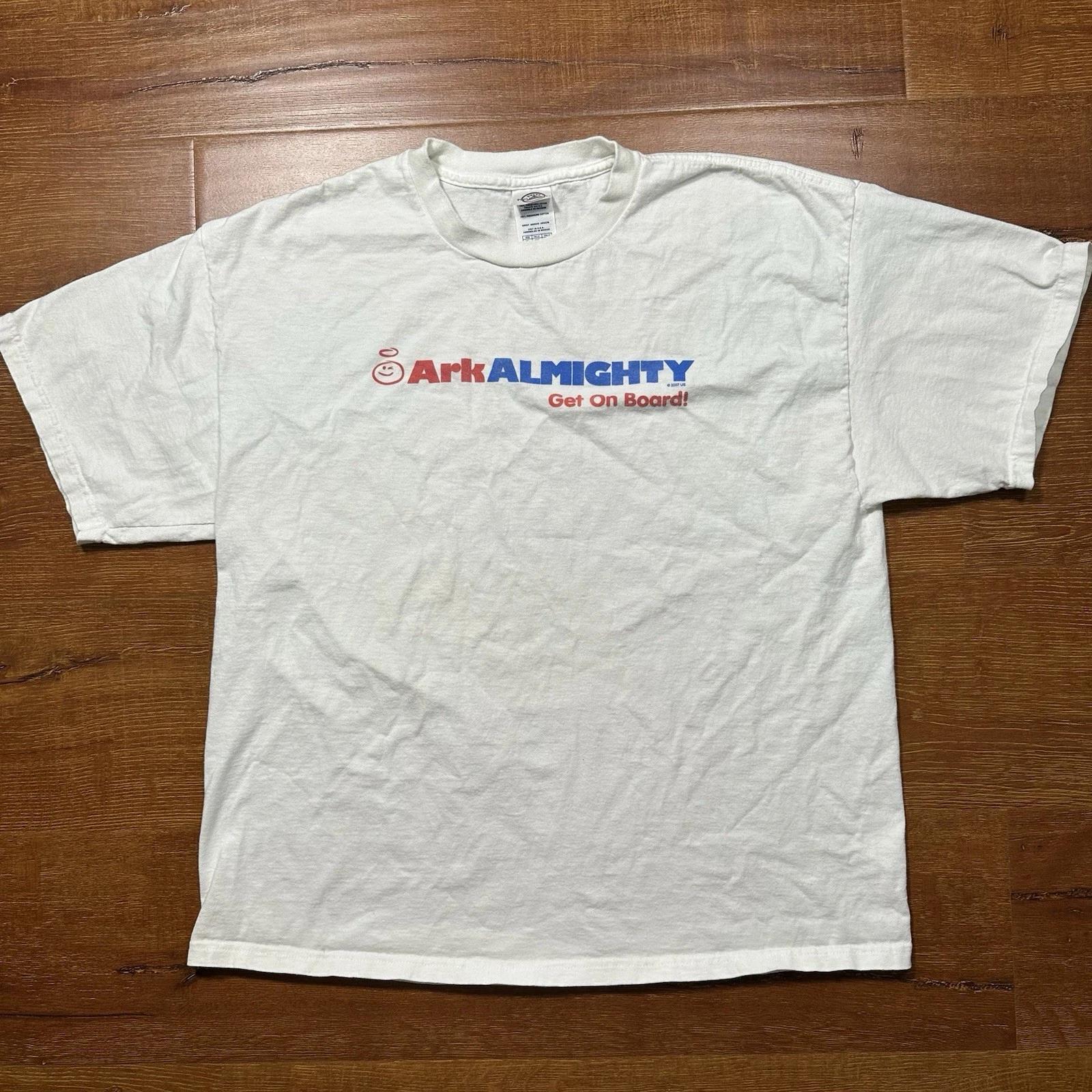 Vintage Evan Almighty Movie Promo T Shirt Mens XL White Ark Get On Board Rare XL
Vintage Evan Almighty Movie Promo T Shirt Mens XL White Ark Get On Board Rare XL
