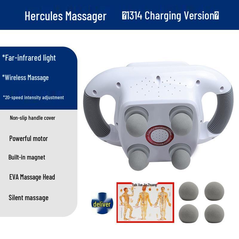 Yikang Hercules High-Power Handheld Electric Massager for Cervical, Shoulder, Back & Waist with Four Magnetic Therapy Heads 285x180x170 mm білий
Yikang Hercules High-Power Handheld Electric Massager for Cervical, Shoulder, Back & Waist with Four Magnetic Therapy Heads 285x180x170 mm білий
