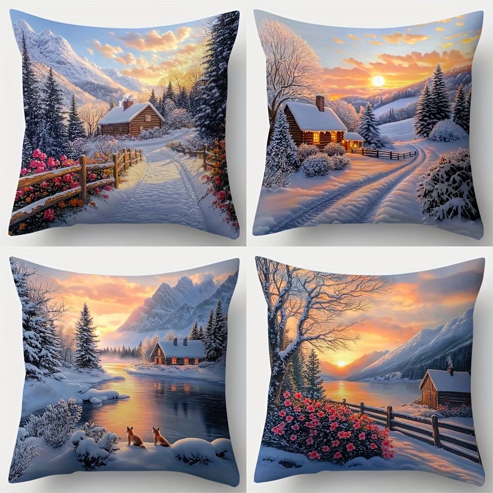 4PCS Christmas Pillow Covers: Beautiful Floral Design with Sun & Snowflakes, Ideal for Holiday Decor, Sofa Lumbar Cushion Covers 35x35cm 4pcs
4PCS Christmas Pillow Covers: Beautiful Floral Design with Sun & Snowflakes, Ideal for Holiday Decor, Sofa Lumbar Cushion Covers 35x35cm 4pcs