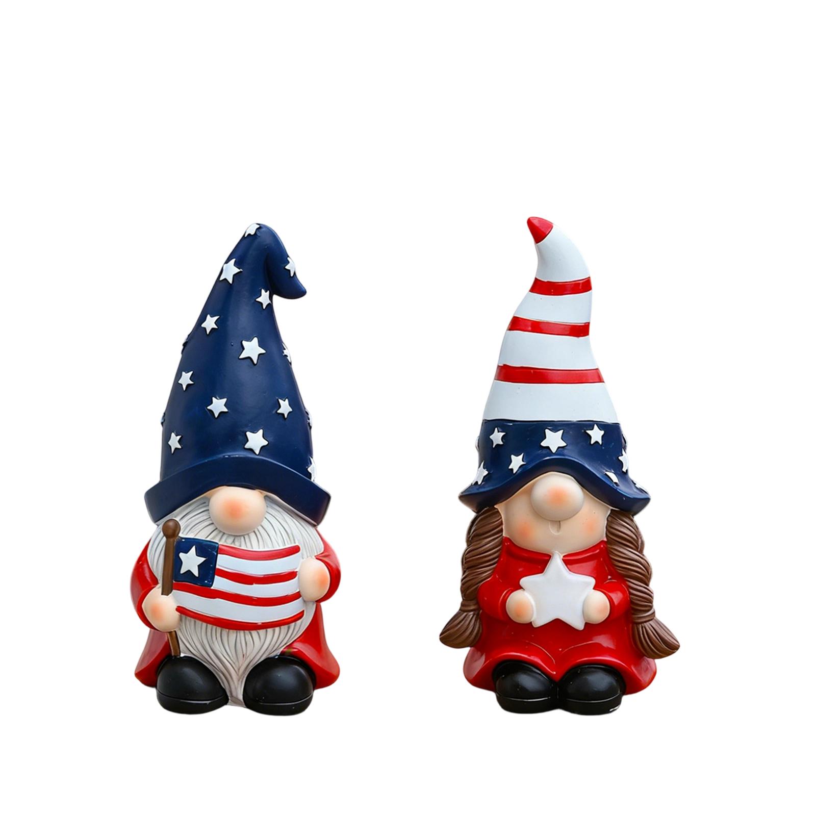 Resin Gnome Figurines Set for Independence Day Desktop Festival Decorations Patriotic Couple Statue Ornament for Home Office Table Display
Resin Gnome Figurines Set for Independence Day Desktop Festival Decorations Patriotic Couple Statue Ornament for Home Office Table Display