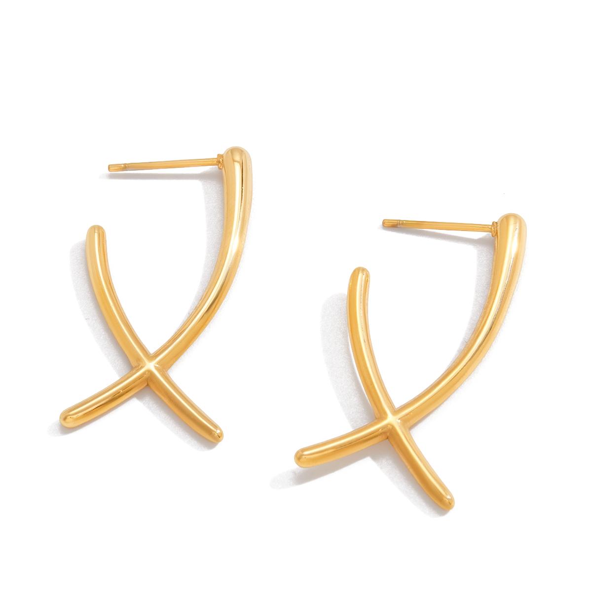 Yori Minimalist Lines Wish Bone Cross Stud Earrings for Women Golden PVD Plated New Arrivals Charming Daily Jewelry Gift
Yori Minimalist Lines Wish Bone Cross Stud Earrings for Women Golden PVD Plated New Arrivals Charming Daily Jewelry Gift
