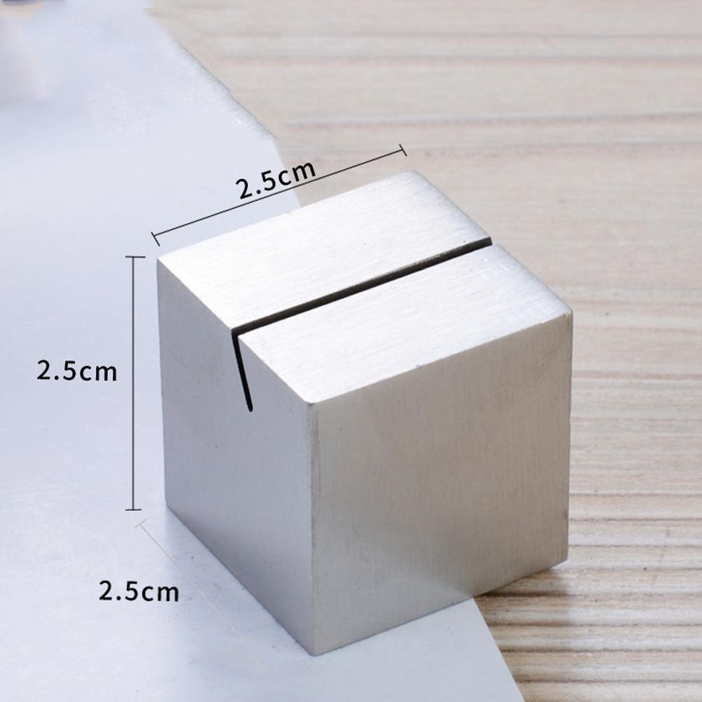 Durable Stainless Steel Table Place Card Holder Geometric Shape Solid Menu Sign Holder Stable Table Number Display Stand Hotel
Durable Stainless Steel Table Place Card Holder Geometric Shape Solid Menu Sign Holder Stable Table Number Display Stand Hotel