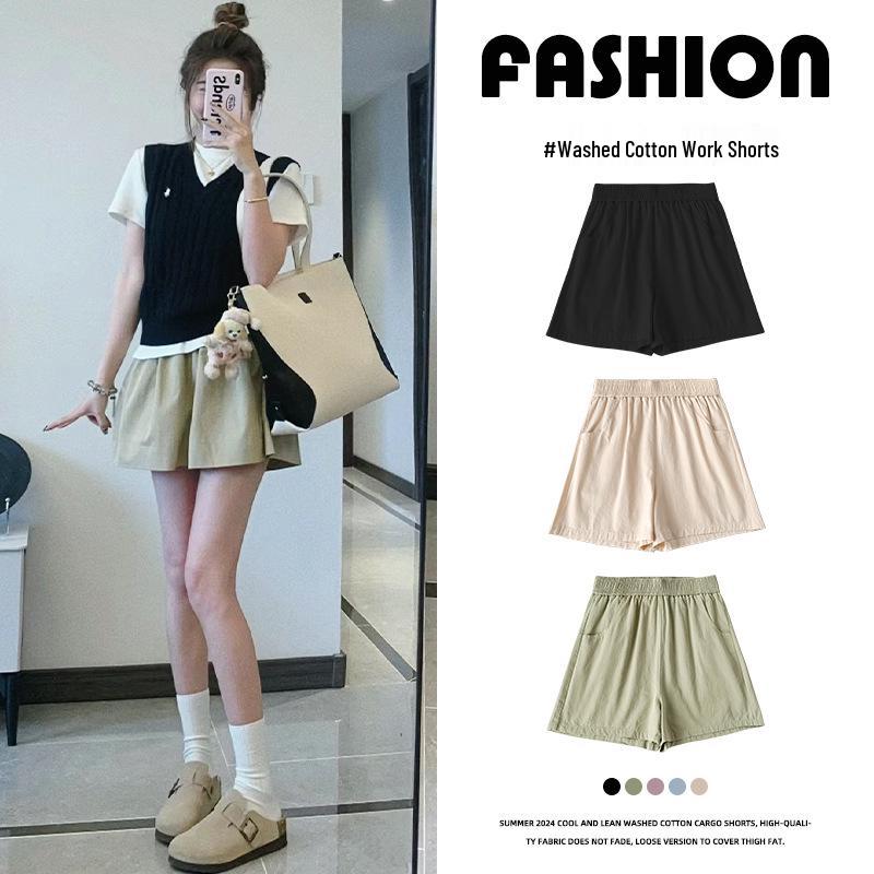 Women s High-Waist A-Line Korean Style Elastic Cargo Shorts - Summer Casual Loose Fit 2XL (126-145 lbs) зелёный
Women s High-Waist A-Line Korean Style Elastic Cargo Shorts - Summer Casual Loose Fit 2XL (126-145 lbs) зелёный