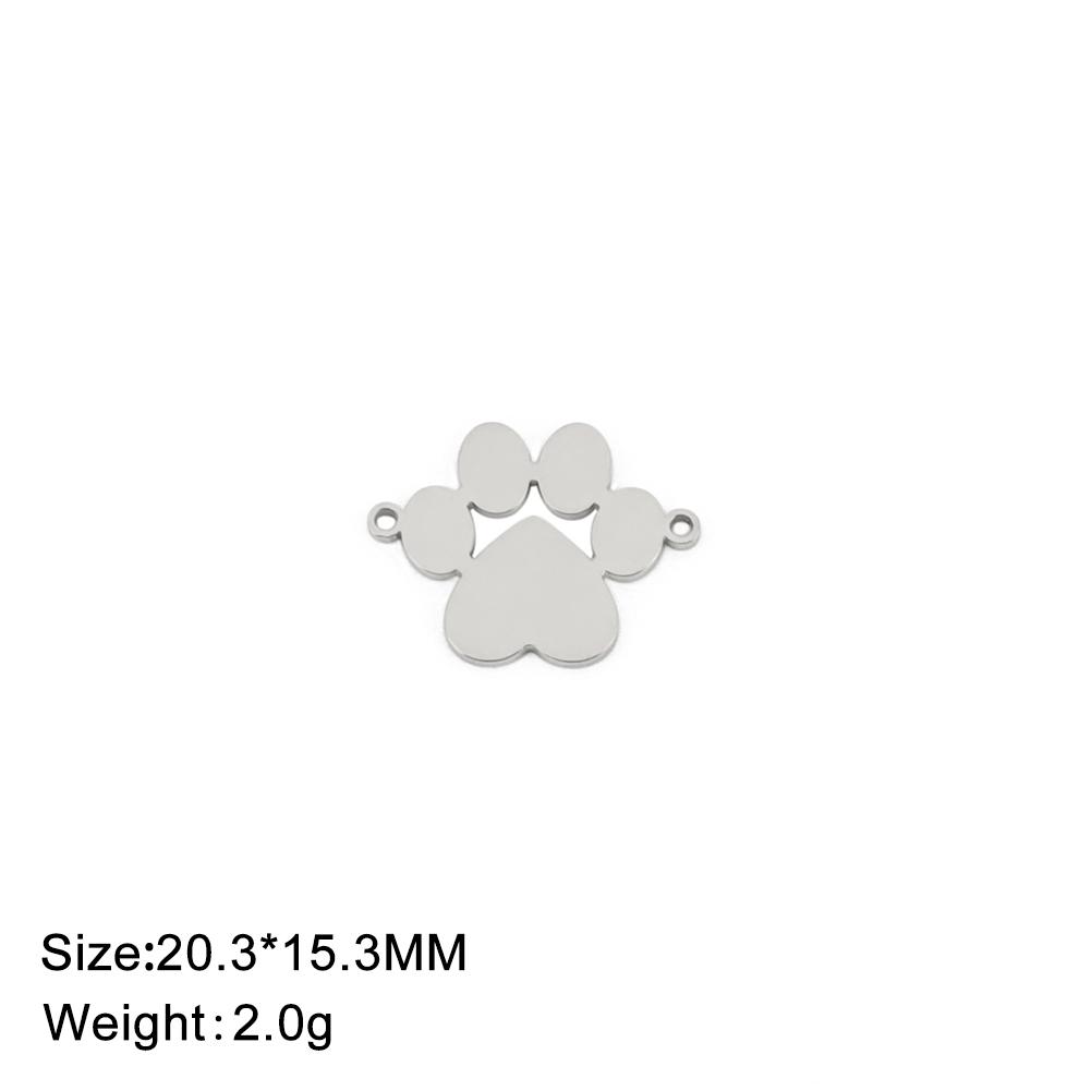 Teamer 5pcs Paw Print Heart Stainless Steel Charms For Jewelry Making Animal Footprint Pendant Jewelry Making Supplies Wholesale
Teamer 5pcs Paw Print Heart Stainless Steel Charms For Jewelry Making Animal Footprint Pendant Jewelry Making Supplies Wholesale