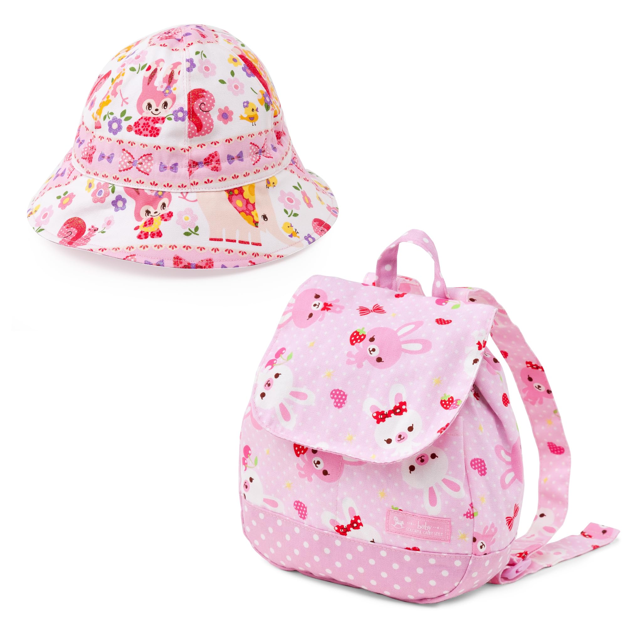 COLORFUL CANDY STYLE Baby Backpack and Baby Hat Set of 2 Pretty Animal Set (Small) (Different Patterns) B8007900-BTR
COLORFUL CANDY STYLE Baby Backpack and Baby Hat Set of 2 Pretty Animal Set (Small) (Different Patterns) B8007900-BTR