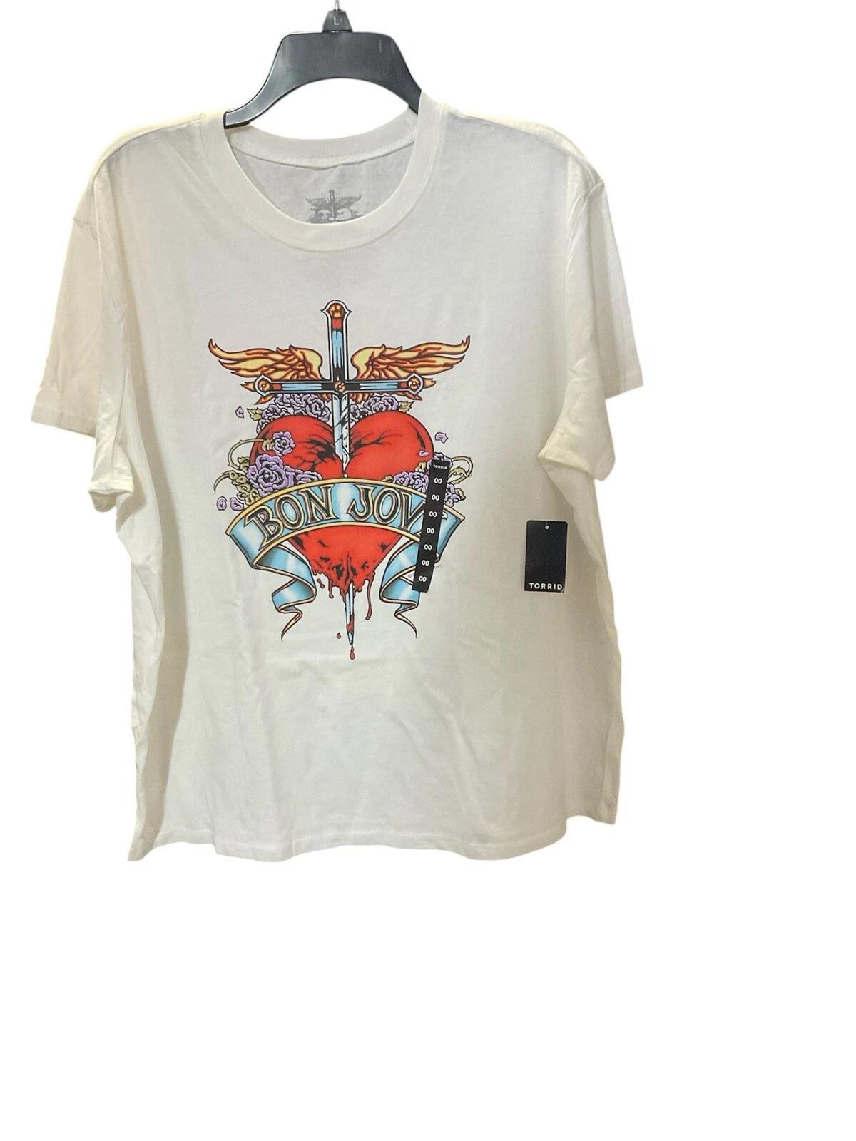 TORRID Bon Jovi Relaxed Fit T Shirt Women’s Size 00 NWT L
TORRID Bon Jovi Relaxed Fit T Shirt Women’s Size 00 NWT L