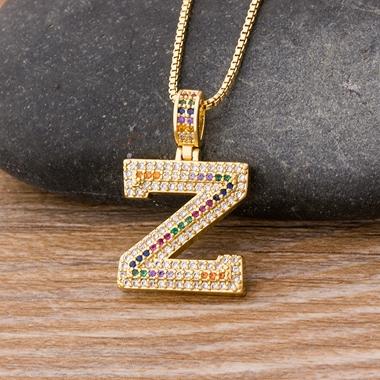 Nidin New Fashion 26 Alphabet Pendant Multicolor Copper Zircon Initial Letter Necklaces Couple Name Jewelry Gifts For Women
Nidin New Fashion 26 Alphabet Pendant Multicolor Copper Zircon Initial Letter Necklaces Couple Name Jewelry Gifts For Women