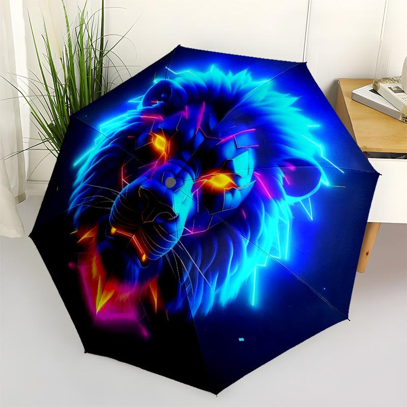 1pc Neon Lion Head Automatic Folding Umbrella, 8-Rib Iron Frame, Casual Outdoor Accessory for Birthday Festival Gifts yy251128112
1pc Neon Lion Head Automatic Folding Umbrella, 8-Rib Iron Frame, Casual Outdoor Accessory for Birthday Festival Gifts yy251128112