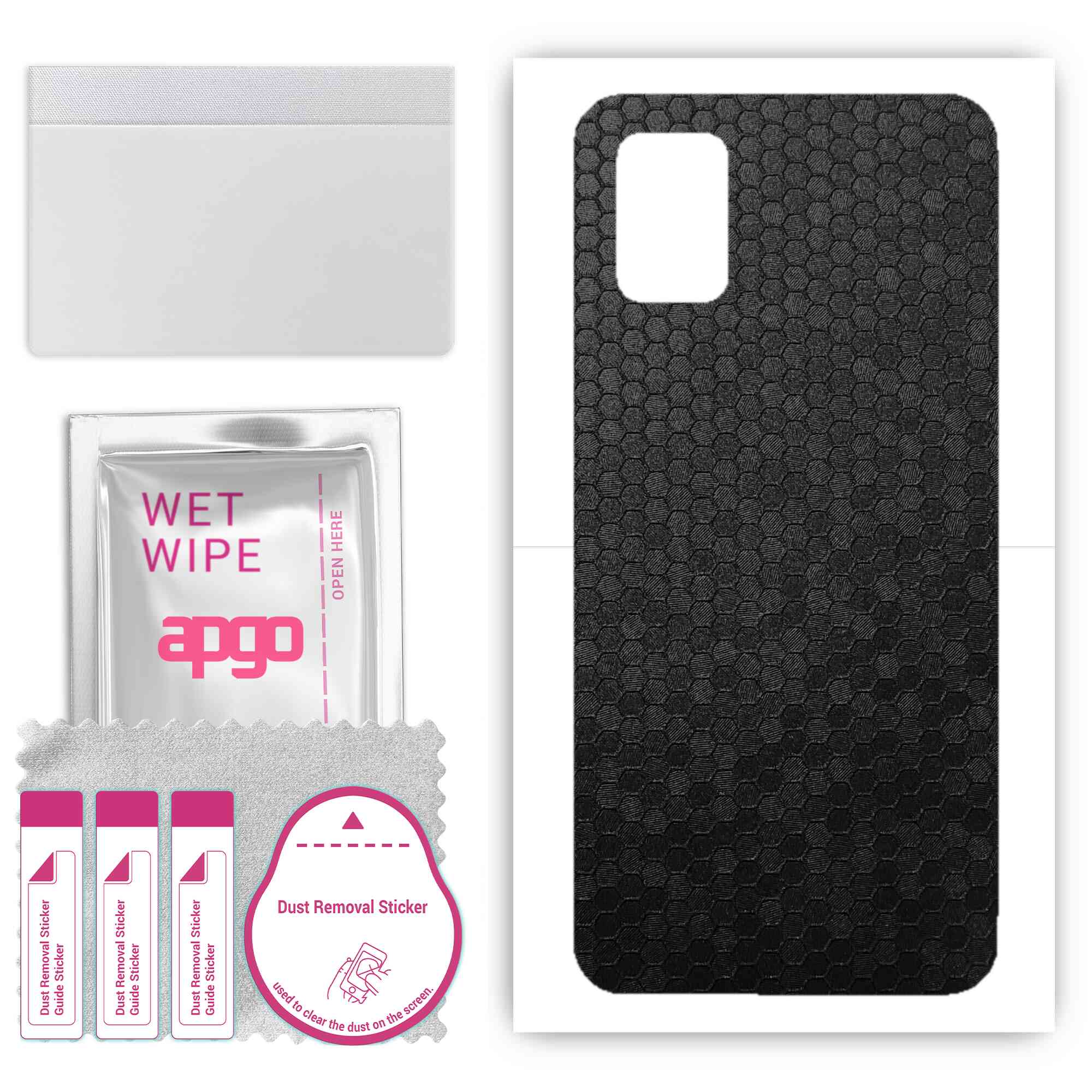 Apgo Protective Skin Sticker for the back compatible with Samsung Galaxy A51, Wrap Film, Foil, Vinyl - Pattern Black Honeycomb
Apgo Protective Skin Sticker for the back compatible with Samsung Galaxy A51, Wrap Film, Foil, Vinyl - Pattern Black Honeycomb