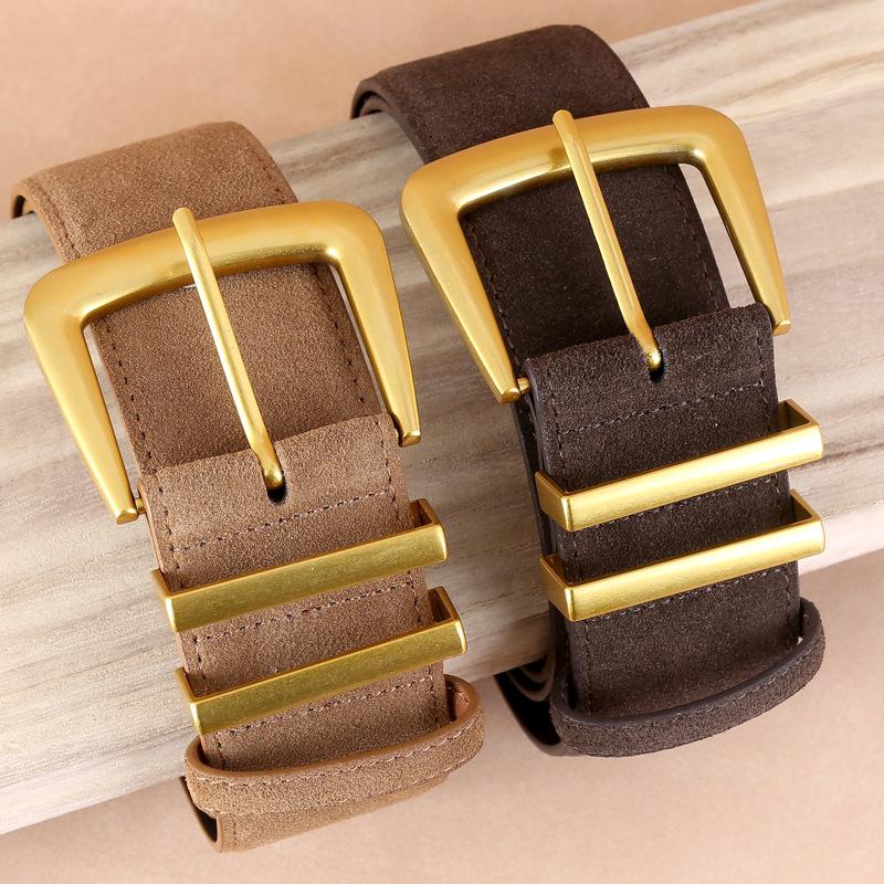 Wide Belt Women S Pin Buckle Genuine Leather Cow Velvet Waist Seal Decorative Coat Belt about 100cm
Wide Belt Women S Pin Buckle Genuine Leather Cow Velvet Waist Seal Decorative Coat Belt about 100cm