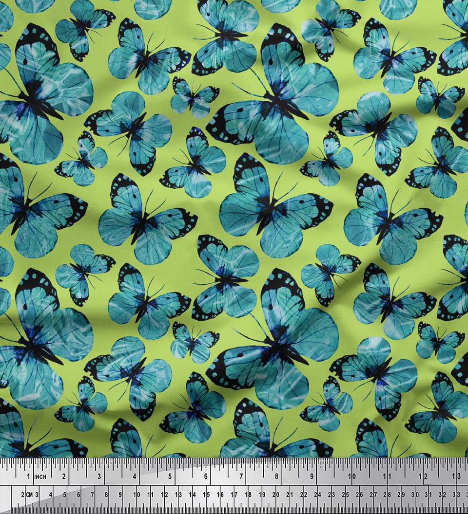 Soimoi Зелена японська креп-сатин тканина з принтом метеликів швейна тканина метр 42 дюйма 42 Inch Wide - Poly Crepe зелений
Soimoi Зелена японська креп-сатин тканина з принтом метеликів швейна тканина метр 42 дюйма 42 Inch Wide - Poly Crepe зелений