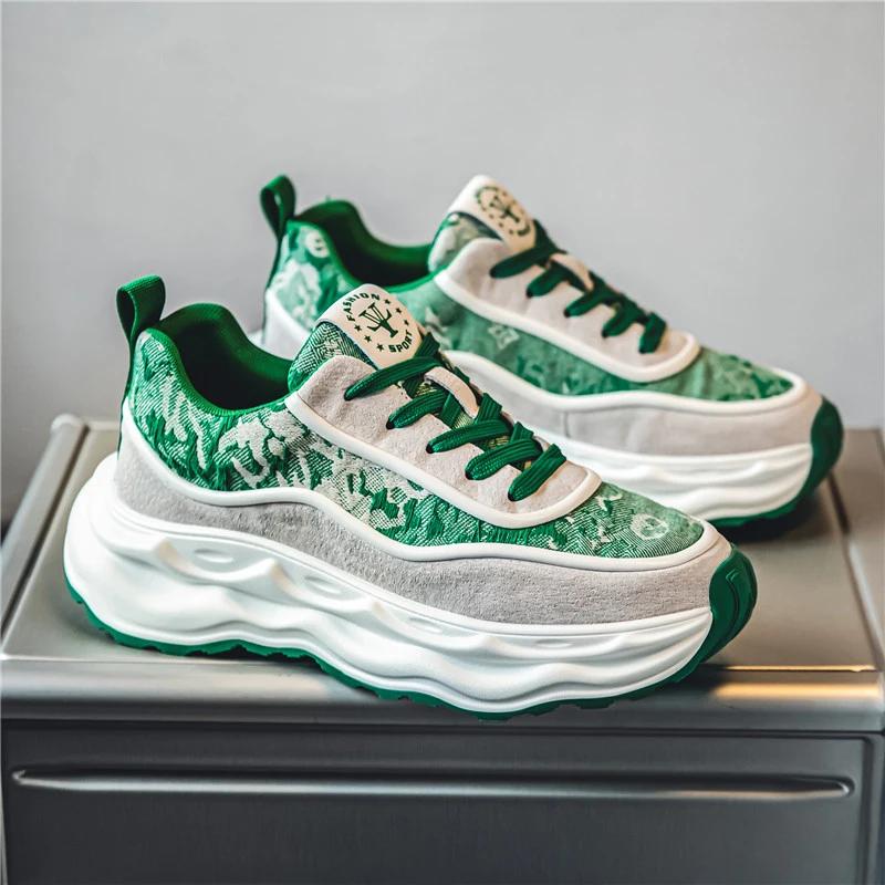 Дизайнерская мужская спортивная обувь Дышащая Удобная Повседневная Обувь на платформе с увеличением роста Нескользящие Кроссовки на толстой подошве 44
Дизайнерская мужская спортивная обувь Дышащая Удобная Повседневная Обувь на платформе с увеличением роста Нескользящие Кроссовки на толстой подошве 44