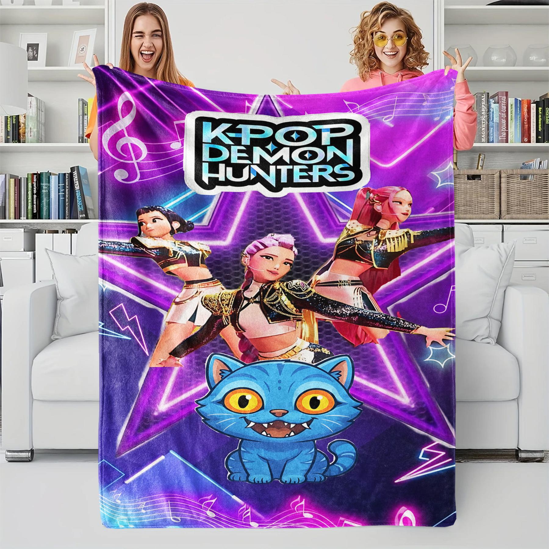 Фланелева ковдра в стилі K-POP Мисливці на демонів, Тепла плед-ковдра з гарячим аніме-принтом, Подарунок для фанатів, Повсякденна тепла ковдра 75cmx90cm
Фланелева ковдра в стилі K-POP Мисливці на демонів, Тепла плед-ковдра з гарячим аніме-принтом, Подарунок для фанатів, Повсякденна тепла ковдра 75cmx90cm