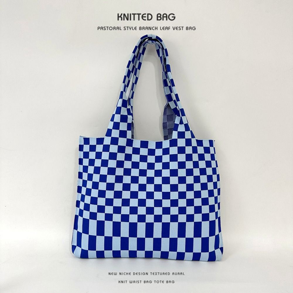 Tote Bag Women Knitted Handbags Plaid Handbag Shopping Bag Gifts Versatile Crossbody Bags
Tote Bag Women Knitted Handbags Plaid Handbag Shopping Bag Gifts Versatile Crossbody Bags