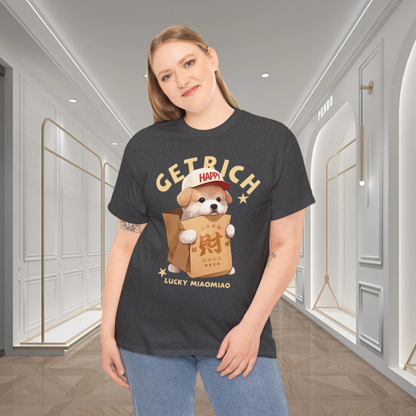 Get Rich Lucky Miaomiao Happy Puppy Graphic Cute Dog T-shirt S
Get Rich Lucky Miaomiao Happy Puppy Graphic Cute Dog T-shirt S