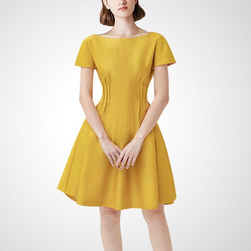 Age Reduction Minority Fashion Temperament Waist-Controlled Yellow Dress Yellow S
Age Reduction Minority Fashion Temperament Waist-Controlled Yellow Dress Yellow S
