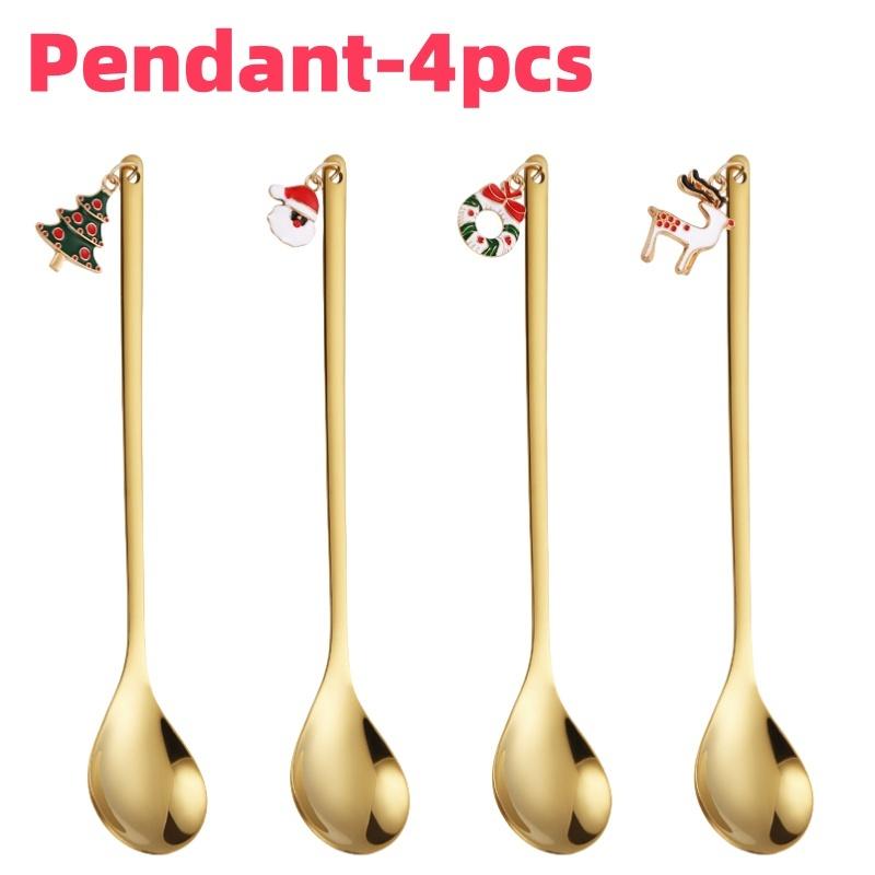 4PCS Christmas Stainless Steel Spoon Cutlery Set Xmas Coffee Dessert Fruit Spoons Home Restaurant Decoration New Year Party Gift
4PCS Christmas Stainless Steel Spoon Cutlery Set Xmas Coffee Dessert Fruit Spoons Home Restaurant Decoration New Year Party Gift