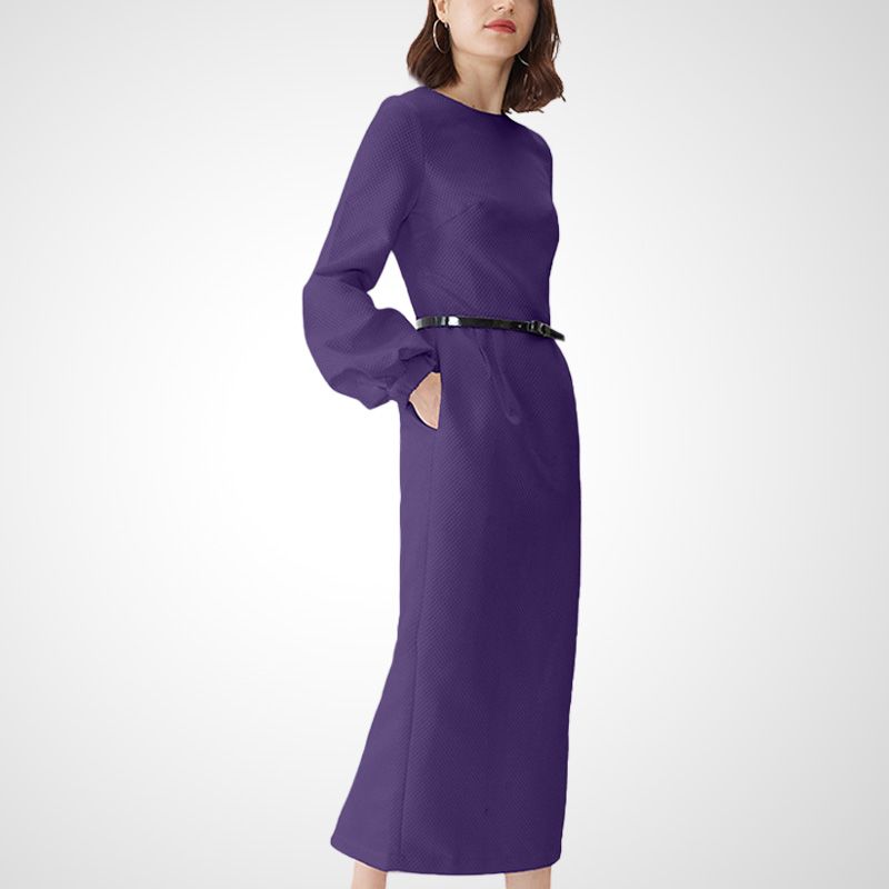 Autumn Clothing Elegant Graceful Purple Long Sleeve Straight Dress Purple S
Autumn Clothing Elegant Graceful Purple Long Sleeve Straight Dress Purple S
