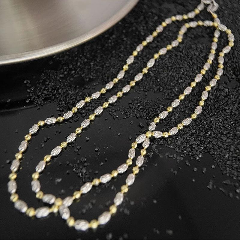 Car Flower Rice Bead Chain Color Contrast Necklace for Men and Women s Collarbone Chain, Sweater Chain, Light Luxury Style
Car Flower Rice Bead Chain Color Contrast Necklace for Men and Women s Collarbone Chain, Sweater Chain, Light Luxury Style