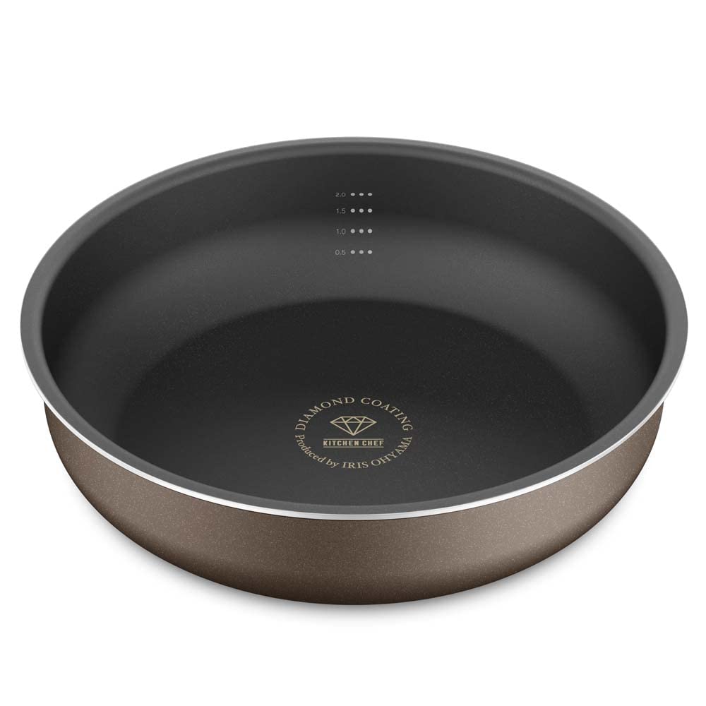 Iris Ohyama Frying Pan 26cm Fire Compatible with Removable Handle Deep Lightweight Deep Plus Series Chestnut Brown IH/Gas PDCI-S26
Iris Ohyama Frying Pan 26cm Fire Compatible with Removable Handle Deep Lightweight Deep Plus Series Chestnut Brown IH/Gas PDCI-S26