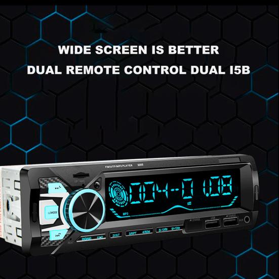 5002 Автоматическое приложение для зарядки MP3 Bluetooth-совместимый плеер управления Быстрый красочный световой плеер для транспортных средств
5002 Автоматическое приложение для зарядки MP3 Bluetooth-совместимый плеер управления Быстрый красочный световой плеер для транспортных средств