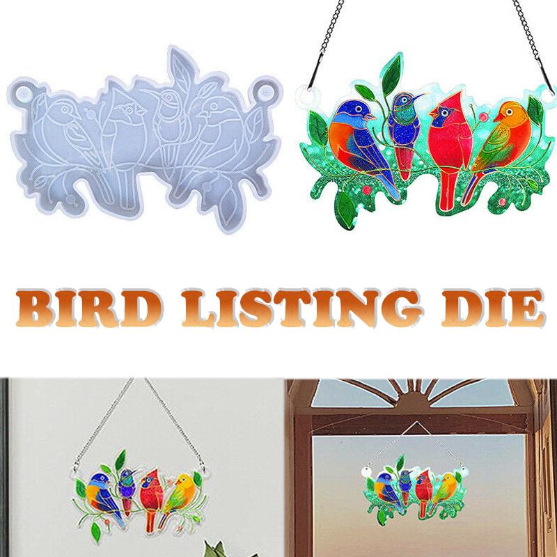 PDTO силиконовая форма для висячего орнамента в форме птицы, оконная форма для литья из эпоксидной смолы «Ловец солнца»