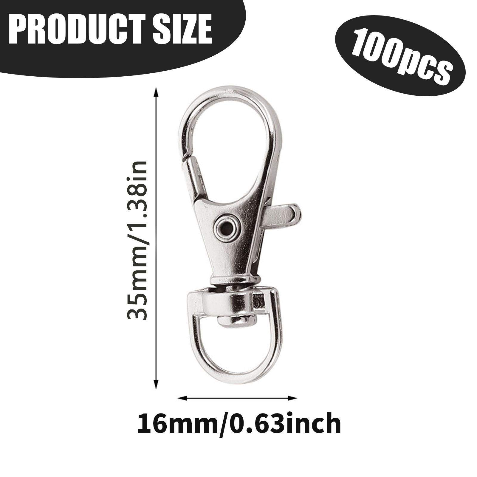 180/100Pcs Keychain Hooks Metal Swivel Lobster Claw Clasp for DIY Craft Jewelry Making Multi Color Swivel Clasp Lanyard Keychain
180/100Pcs Keychain Hooks Metal Swivel Lobster Claw Clasp for DIY Craft Jewelry Making Multi Color Swivel Clasp Lanyard Keychain