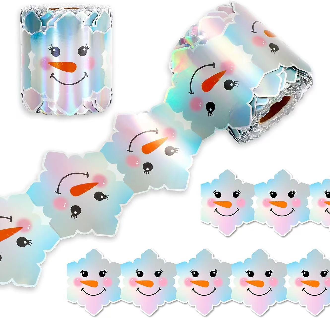 Holographic Snowflake & Snowman Face Bulletin Board Border Sticker
Holographic Snowflake & Snowman Face Bulletin Board Border Sticker