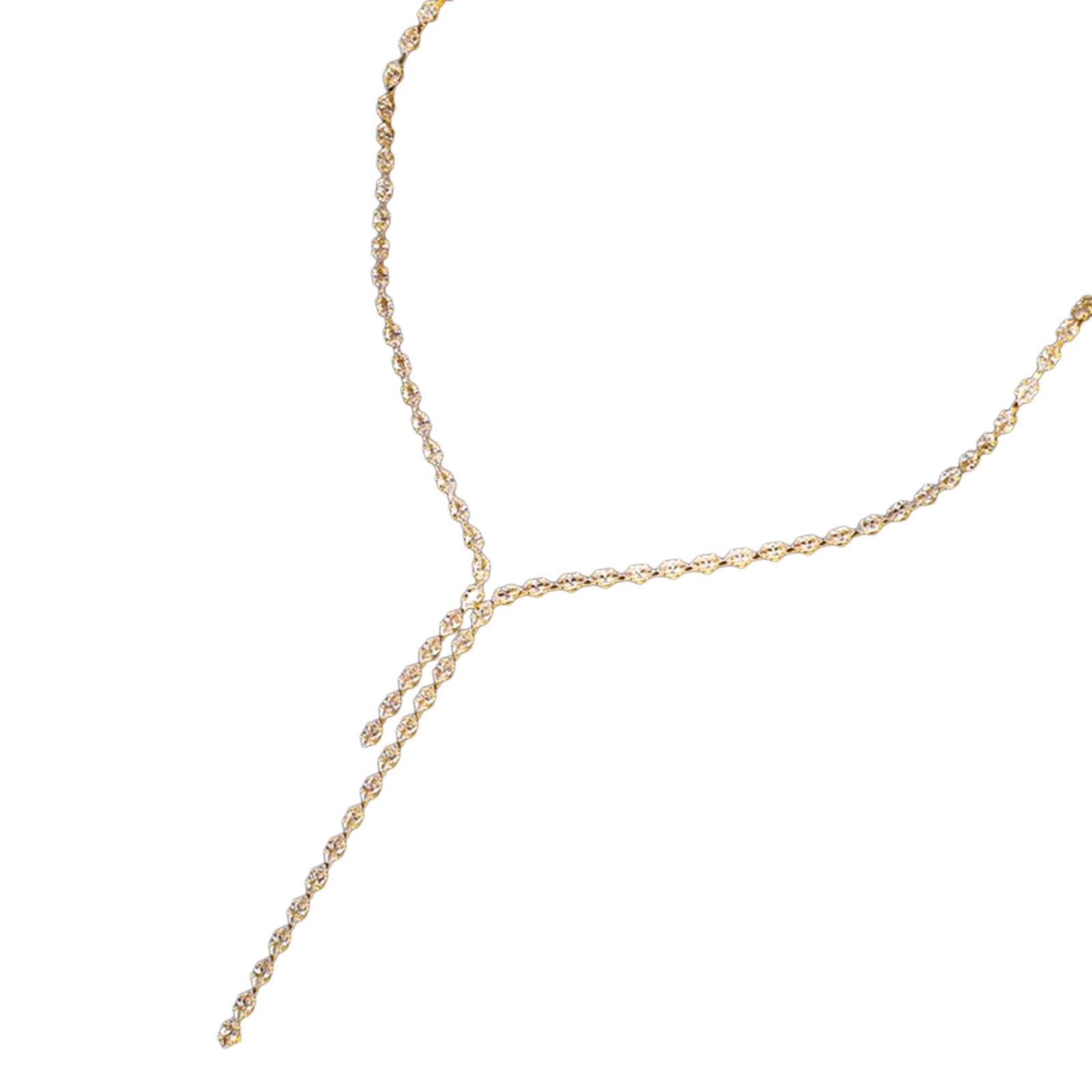 Copper Base Cubic Zirconia Fringe Necklace Sparkling Rhinestones Adjustable Length Tassels Clavicle Chain
Copper Base Cubic Zirconia Fringe Necklace Sparkling Rhinestones Adjustable Length Tassels Clavicle Chain