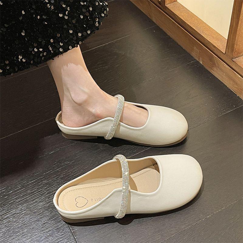Versatile fashion bright diamond baotou sandals in the spring and autumn of 2024, the new half-tray single shoes with soft soles and half-slippers out hair 4 double half-size pads
Versatile fashion bright diamond baotou sandals in the spring and autumn of 2024, the new half-tray single shoes with soft soles and half-slippers out hair 4 double half-size pads