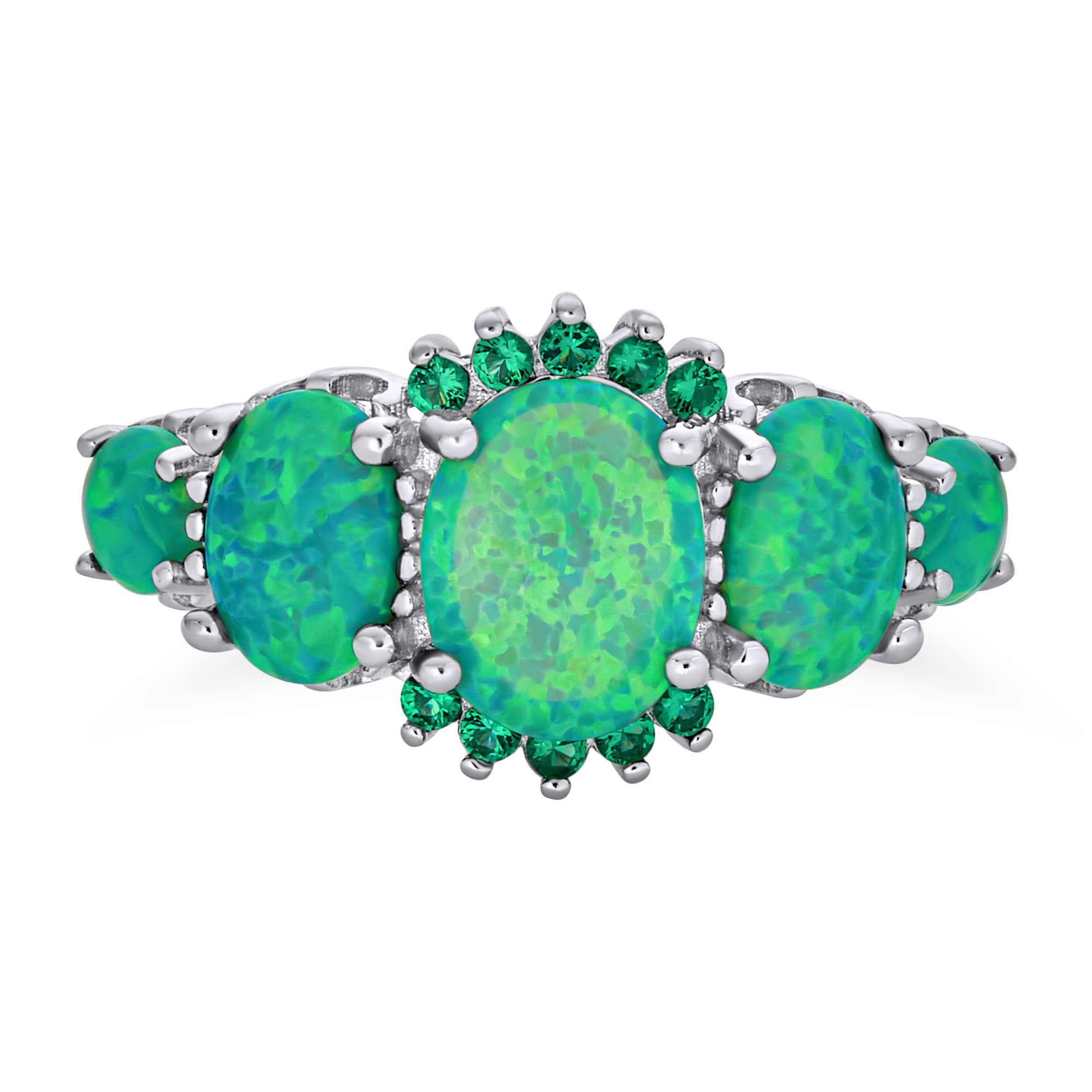 Gemstone 5 Stones Oval Green Created Opal Half Eternity Band Ring for Women Sterling Silver Thin 1MM Band October Birthday Stone .925 зелений
Gemstone 5 Stones Oval Green Created Opal Half Eternity Band Ring for Women Sterling Silver Thin 1MM Band October Birthday Stone .925 зелений