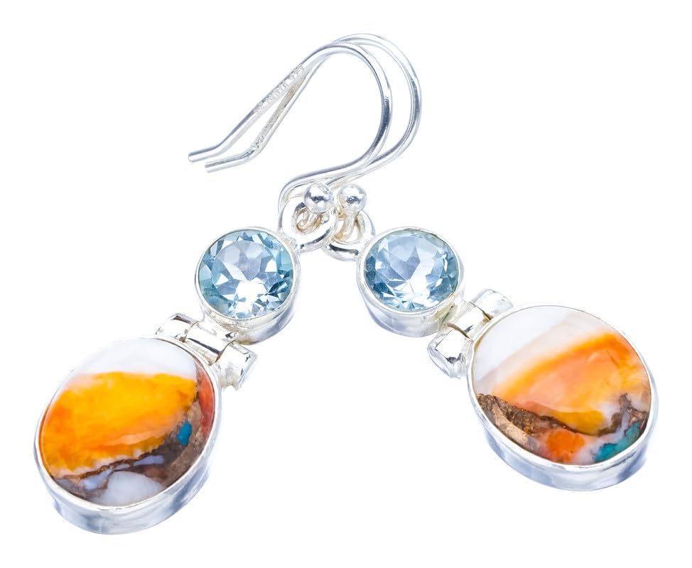 Серьги StarGems® из натурального медного халцедона с голубым топазом ручной работы из стерлингового серебра 925 пробы 1,5 дюйма F5562
Серьги StarGems® из натурального медного халцедона с голубым топазом ручной работы из стерлингового серебра 925 пробы 1,5 дюйма F5562