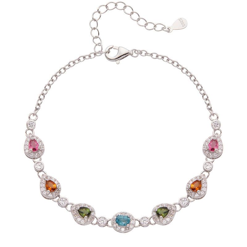 S925 Sterling Silver Color Treasure Jewelry Natural Tourmaline Bracelet Women S Droplet Gem Bracelet
S925 Sterling Silver Color Treasure Jewelry Natural Tourmaline Bracelet Women S Droplet Gem Bracelet