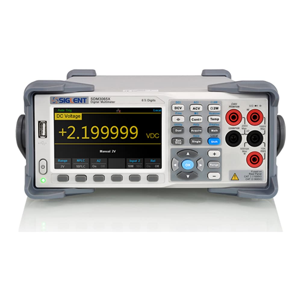 Цифровий мультиметр SIGLENT SDM3065X сірого кольору, 6 цифрових мультиметрів, імпорт з Японії, 1/2 розряди сірий колір
Цифровий мультиметр SIGLENT SDM3065X сірого кольору, 6 цифрових мультиметрів, імпорт з Японії, 1/2 розряди сірий колір