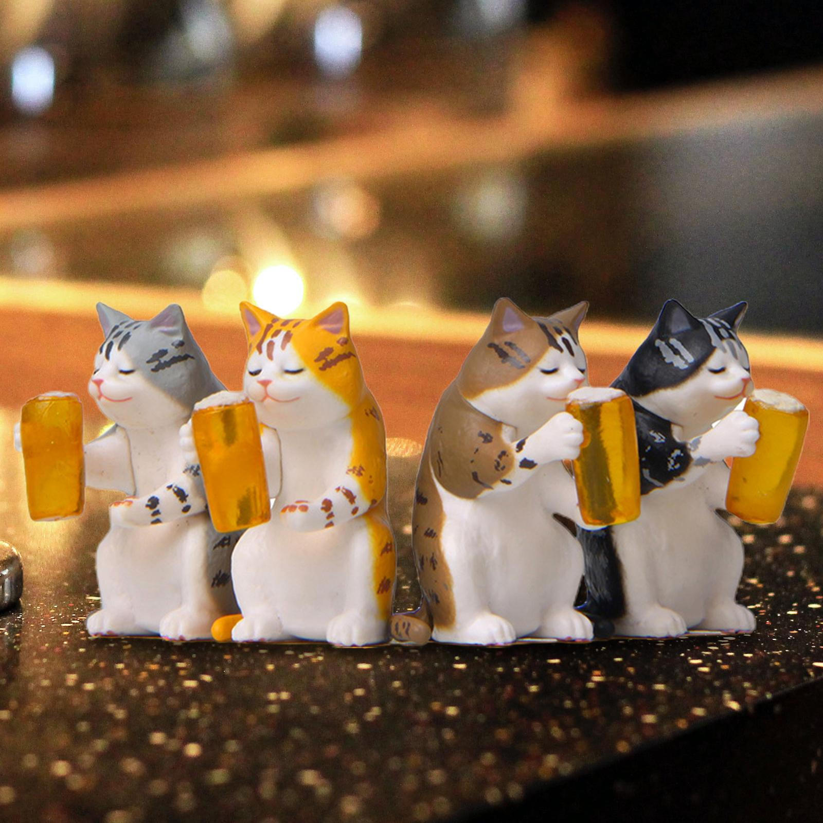 4pcs Resin Cat Figurines Miniature Cake Toppers Sculpture Crafts for Family Office Men
4pcs Resin Cat Figurines Miniature Cake Toppers Sculpture Crafts for Family Office Men