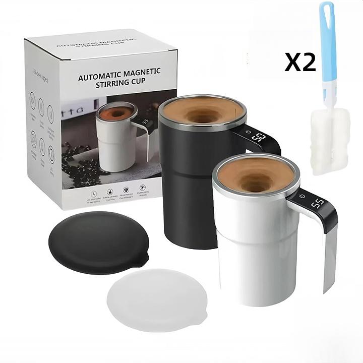 2 шт. Магнитные кружки для кофе с самоперемешиванием, Автоматическая чашка для смешивания, Перезаряжаемая чашка с самоперемешиванием со щеткой для чистки для дома и офиса 380ML
2 шт. Магнитные кружки для кофе с самоперемешиванием, Автоматическая чашка для смешивания, Перезаряжаемая чашка с самоперемешиванием со щеткой для чистки для дома и офиса 380ML