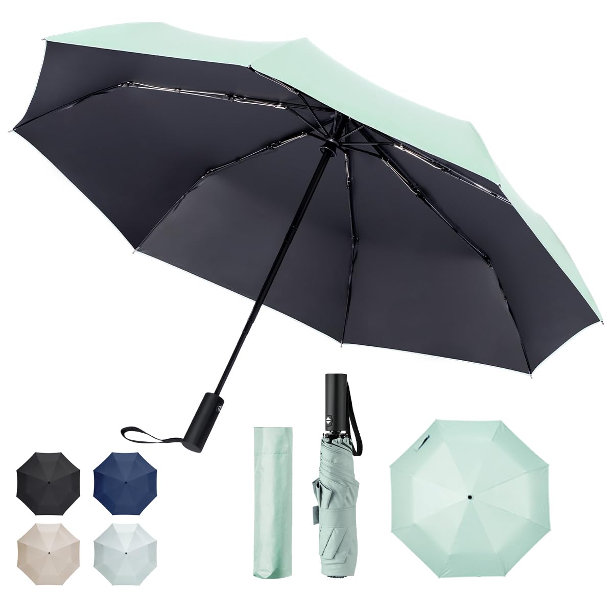 Folding umbrella for both sunny and rainy automatic opening and large UV water light heat rainy season black days, closing, men s, size, protection, зелёный
Folding umbrella for both sunny and rainy automatic opening and large UV water light heat rainy season black days, closing, men s, size, protection, зелёный