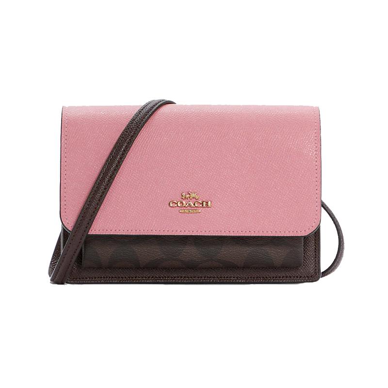 COACH Foldover 18 Flap Sandwich Leather Belt Bag Crossbody Shoulder Bag Small Women Model Brown Presbyopia and Shell Pink коричневий
COACH Foldover 18 Flap Sandwich Leather Belt Bag Crossbody Shoulder Bag Small Women Model Brown Presbyopia and Shell Pink коричневий