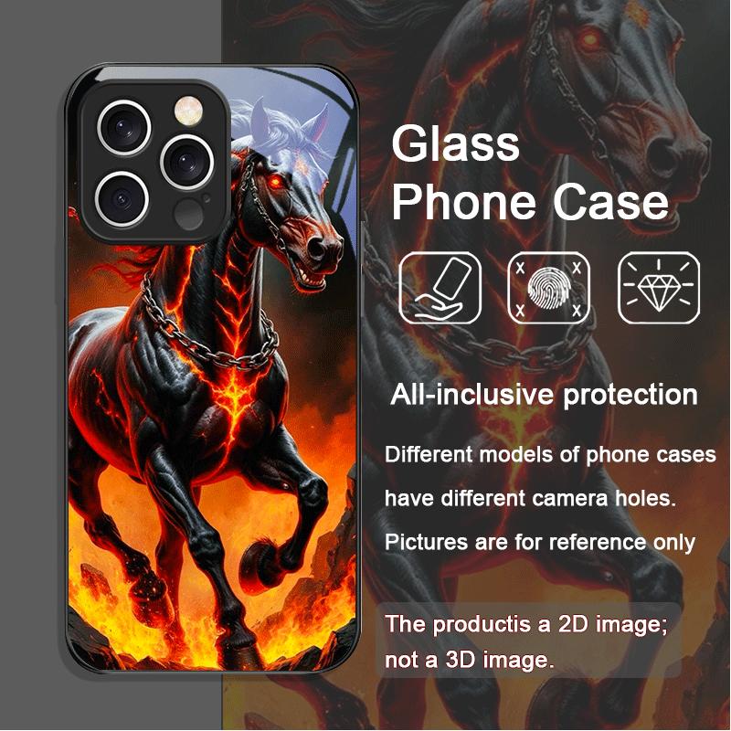 Creative Cartoon Flame Black Horse Pattern Tempered Glass Phone Case for iPhone 17 16 Pro Max 15 13 12 11 Mini XS 14 Plus Cover iPhone 15 Pro Max
Creative Cartoon Flame Black Horse Pattern Tempered Glass Phone Case for iPhone 17 16 Pro Max 15 13 12 11 Mini XS 14 Plus Cover iPhone 15 Pro Max