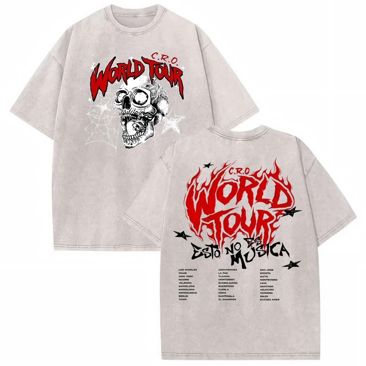 Rapper CRO Album World Tour Vintage Washed Tee Shirt Men Women Fashion Gothic High Street Tshirt Casual Short Sleeve T Shirts S
Rapper CRO Album World Tour Vintage Washed Tee Shirt Men Women Fashion Gothic High Street Tshirt Casual Short Sleeve T Shirts S