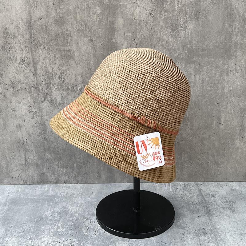 Color Striped Color Matching Straw Hat Women Summer Travel Sunshade Sunscreen Bucket Hat Face Small Bucket Hat Foldable 57CM
Color Striped Color Matching Straw Hat Women Summer Travel Sunshade Sunscreen Bucket Hat Face Small Bucket Hat Foldable 57CM