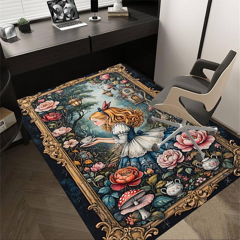 1PC Alice in Wonderland Non-Slip Floor Carpet Compatible for Office&Living Room&Bedroom&Dining room - Flat - Weave Machine-S0364 60cm by 90cm
1PC Alice in Wonderland Non-Slip Floor Carpet Compatible for Office&Living Room&Bedroom&Dining room - Flat - Weave Machine-S0364 60cm by 90cm